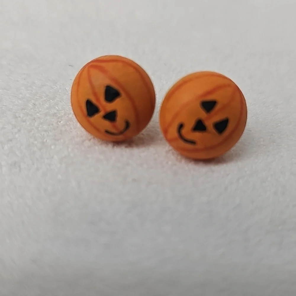 Mini Pumpkin Stud Earrings Halloween Costume‎ Party Novelty Fun